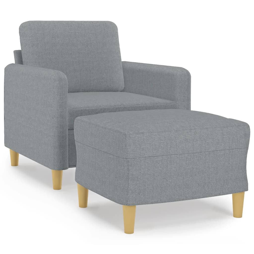 vidaXL Fauteuil avec banque de rangement 60 cm gris gris