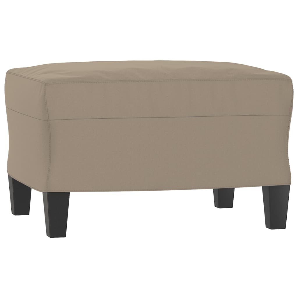 vidaXL Fauteuil met voetenbank 60 cm microvezelstof taupe