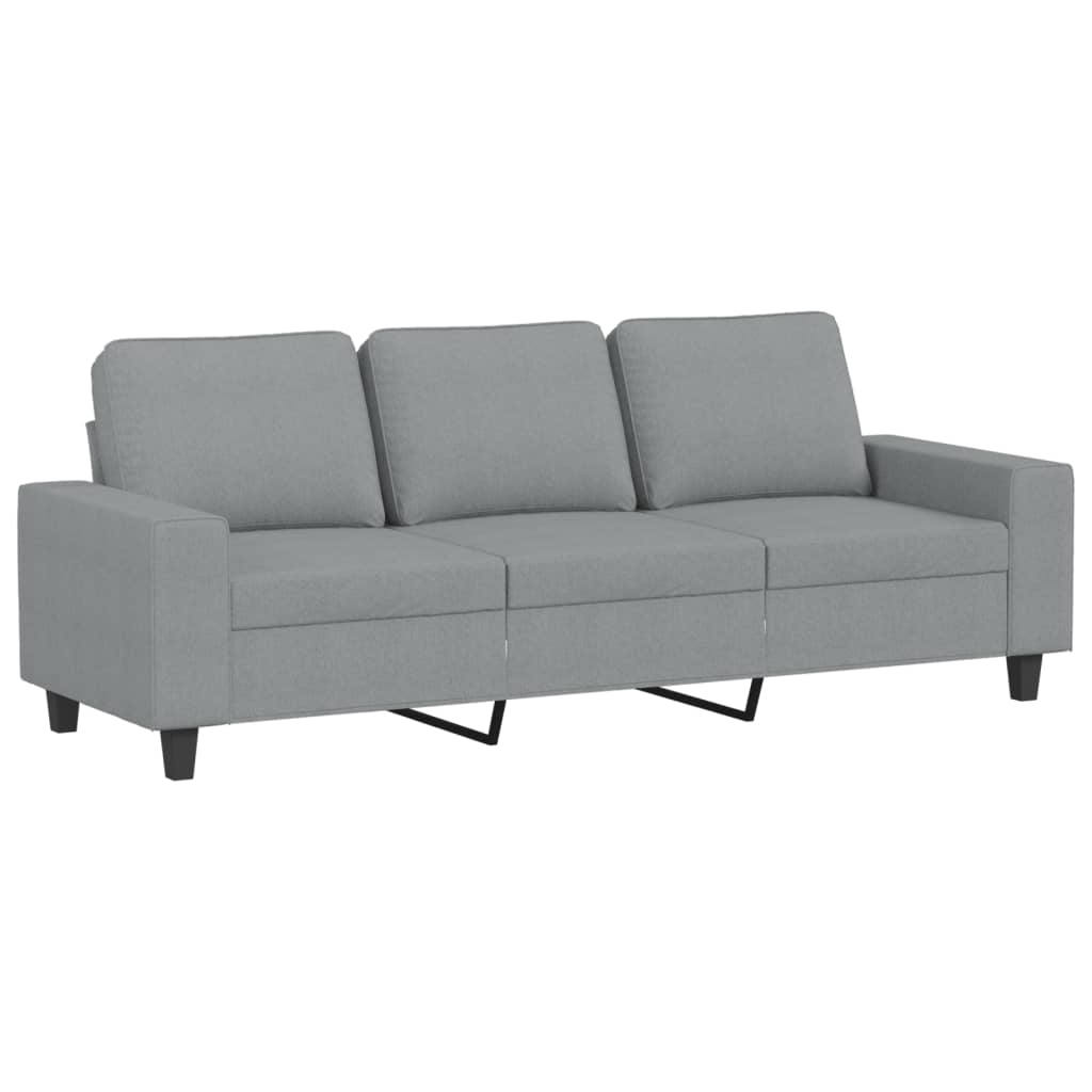 vidaXL 2-delige Loungeset stof lichtgrijs