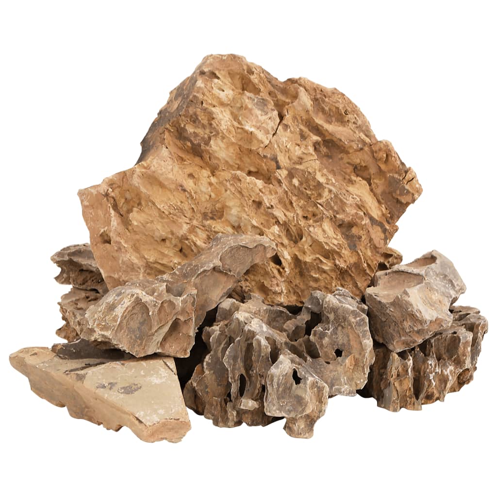 vidaXL Dragon Stones 10 kg 5-30 cm brown