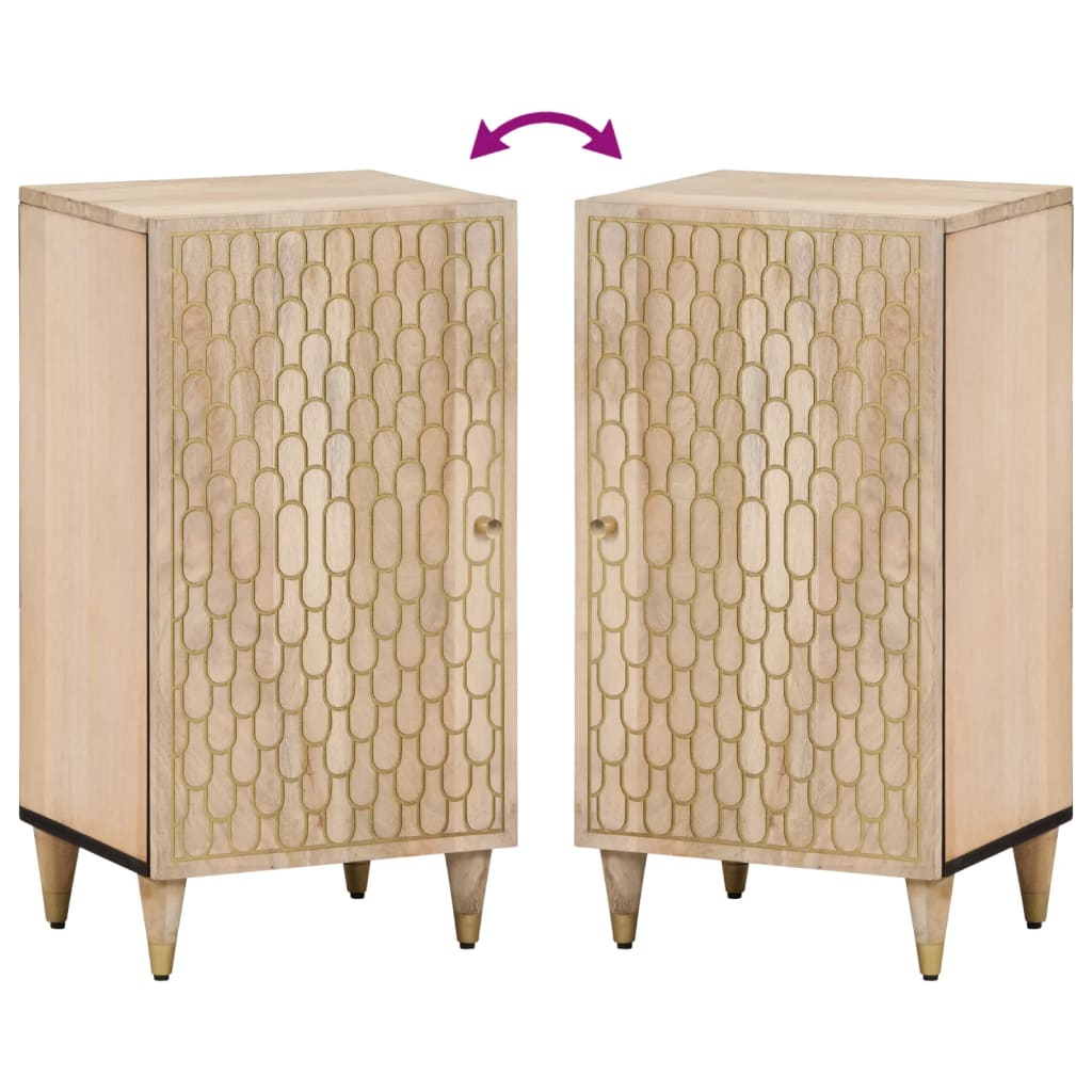vidaXL Bijzetkast 40x33x75 cm massief mangohout