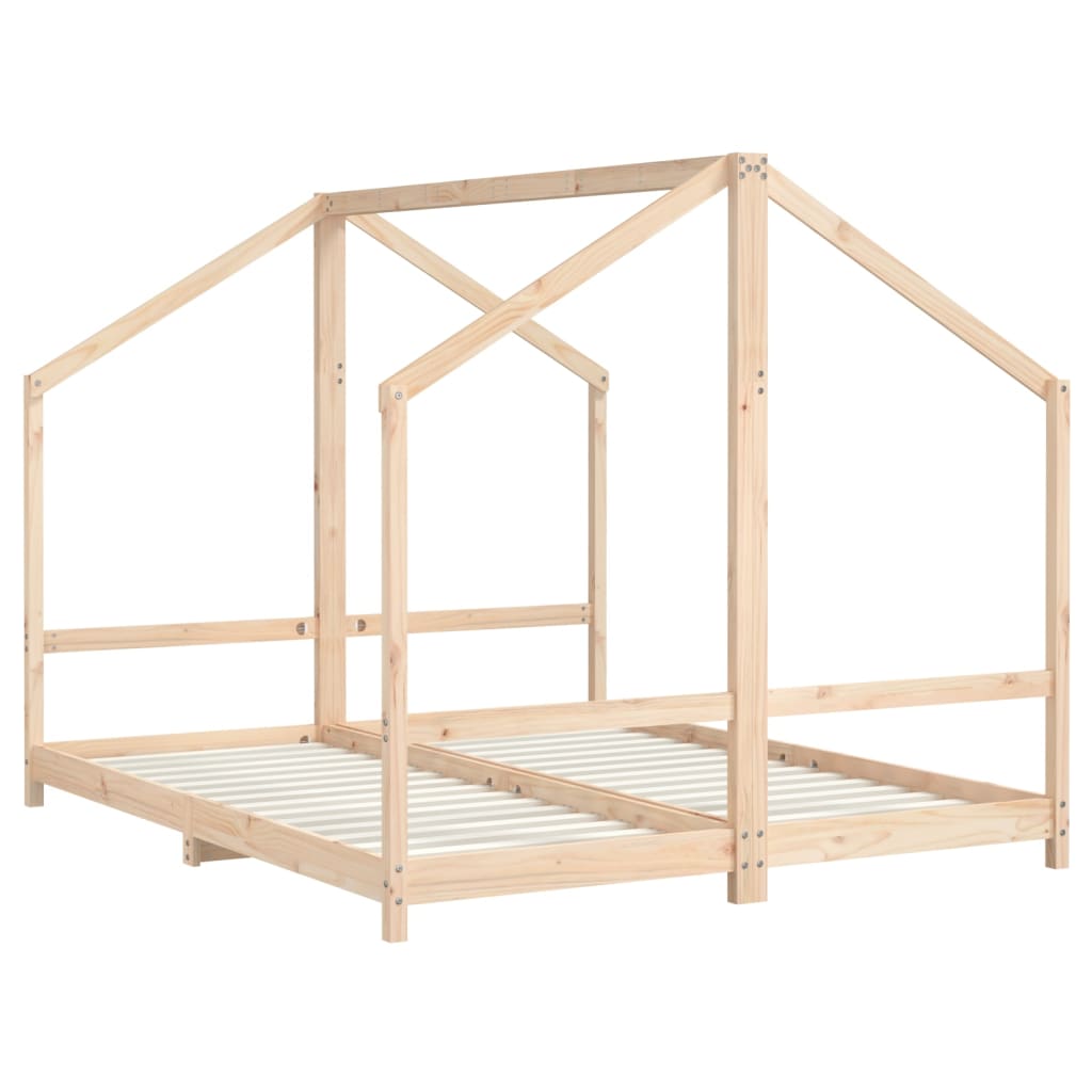 vidaXL Kids Bed Frame 2x(80x200) cm Solid Pine Wood