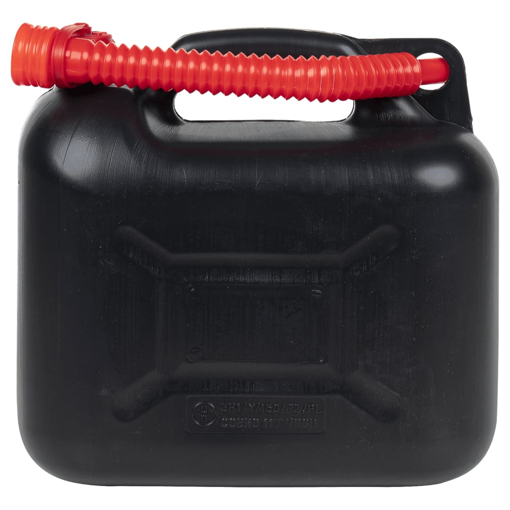 vidaXL Fuel Cans 3 pcs with Flexible Spout Black 10 L Plastic