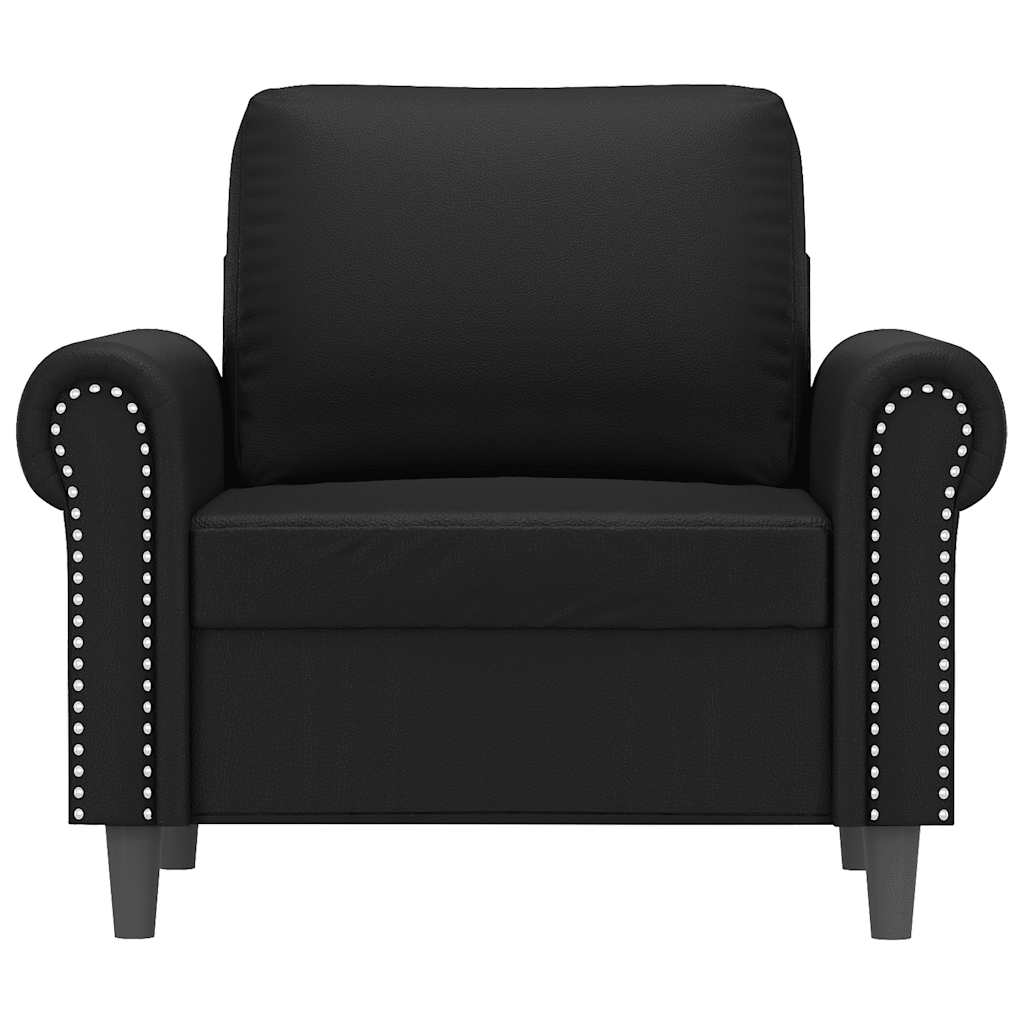 vidaXL Fauteuil 60 cm kunstleer zwart
