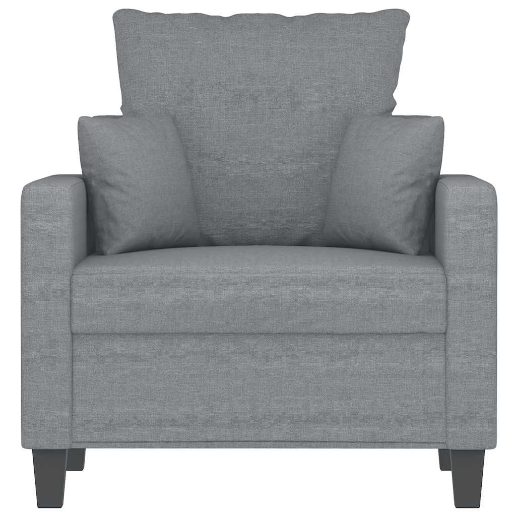 vidaXL Fauteuil 60 cm stof lichtgrijs