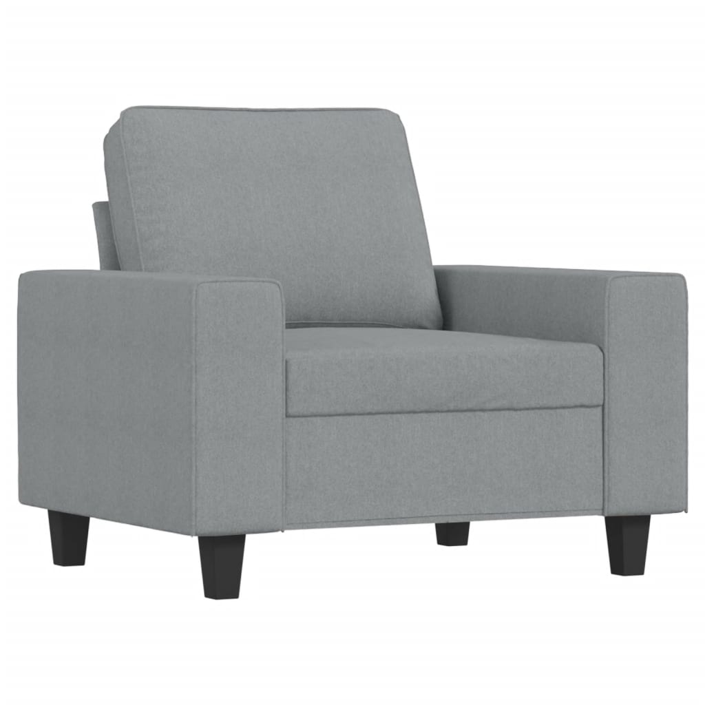 vidaXL Fauteuil 60 cm stof lichtgrijs