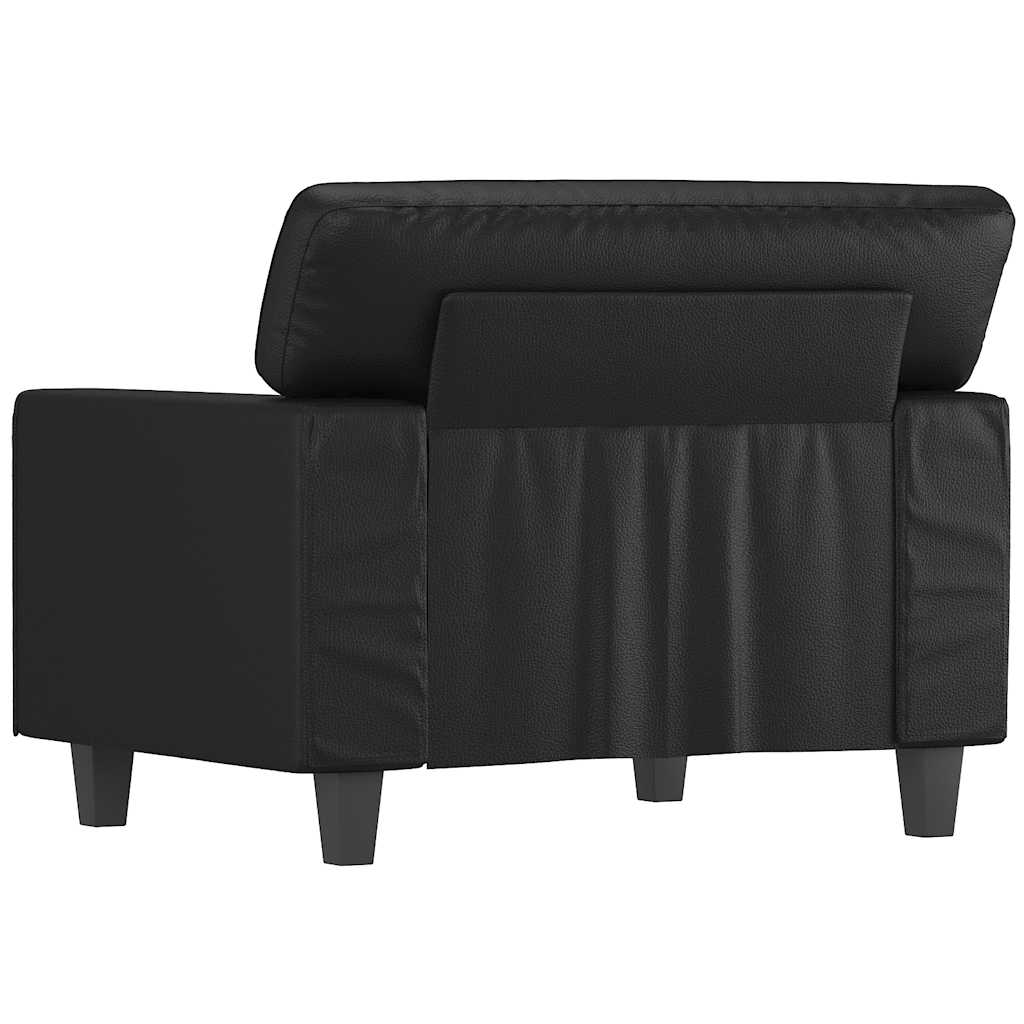 vidaXL Armchair 60 cm artificial leather black