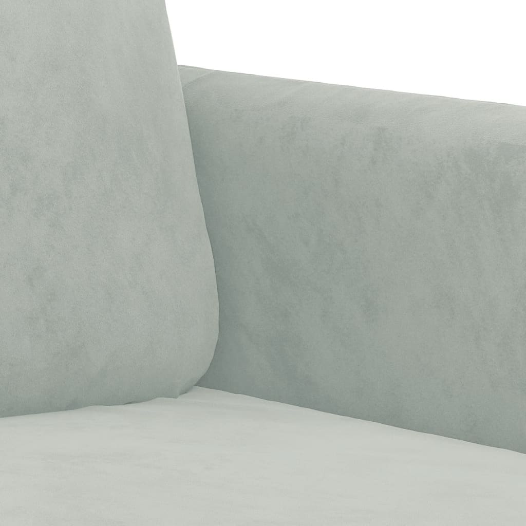 vidaXL Fauteuil 60 cm fluweel lichtgrijs