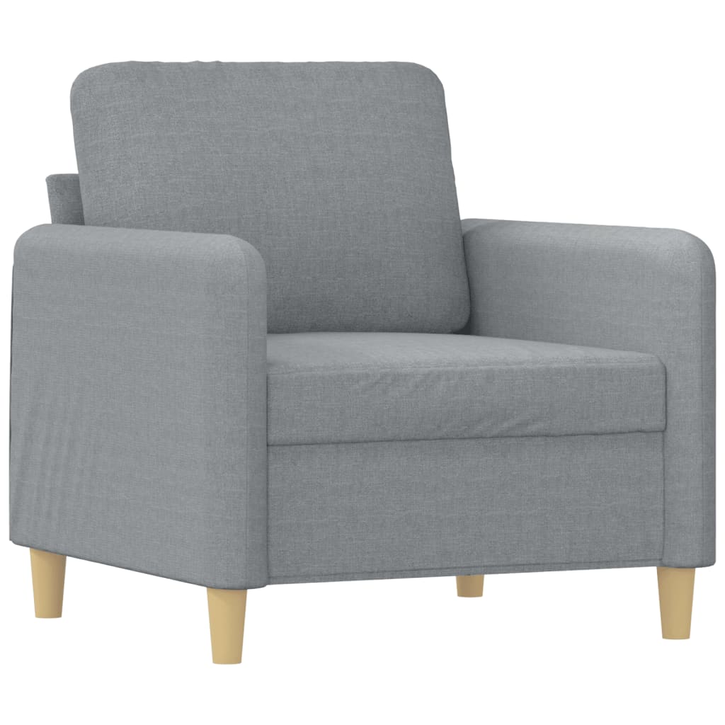 vidaXL Fauteuil 60 cm stof lichtgrijs