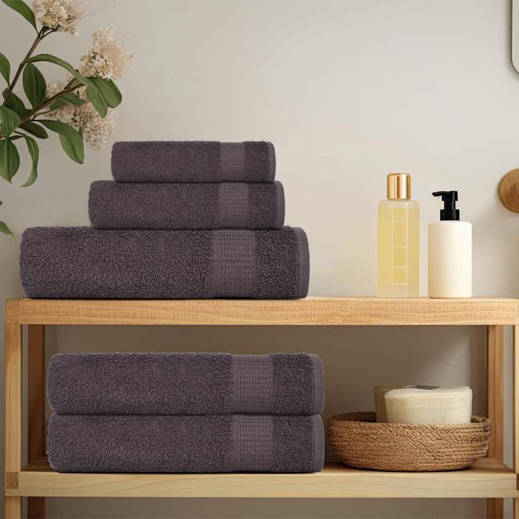 vidaXL 8-Piece Towel Set FROGN 360 gsm white