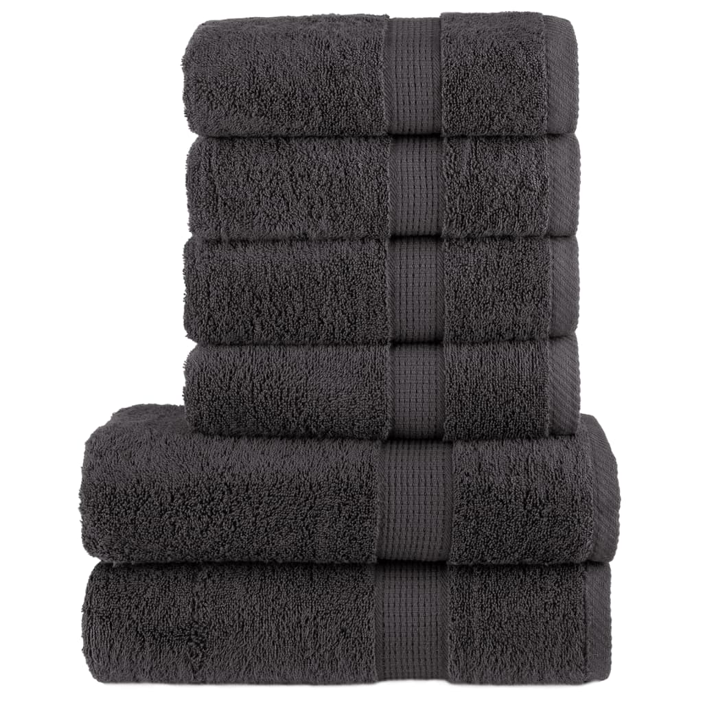 vidaXL 6-piece Towel Set SOLUND 600 gsm white