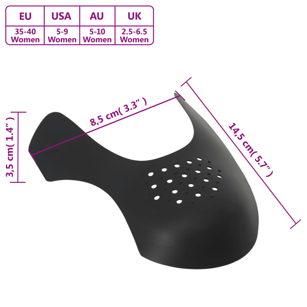 vidaXL Shoe Crease Protectors 2 Pairs EU 35-40 Plastic