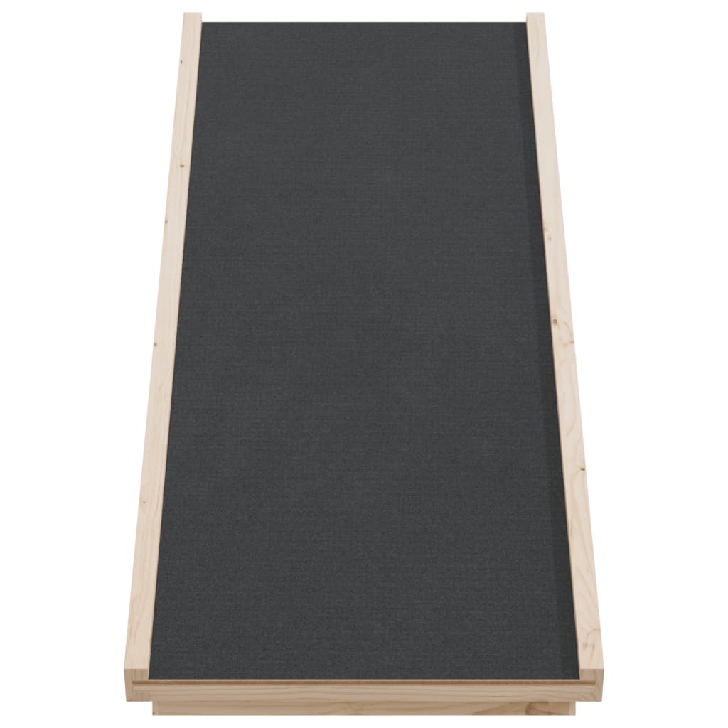 vidaXL Dog Ramp 100x40 cm Solid Fir Wood Grey