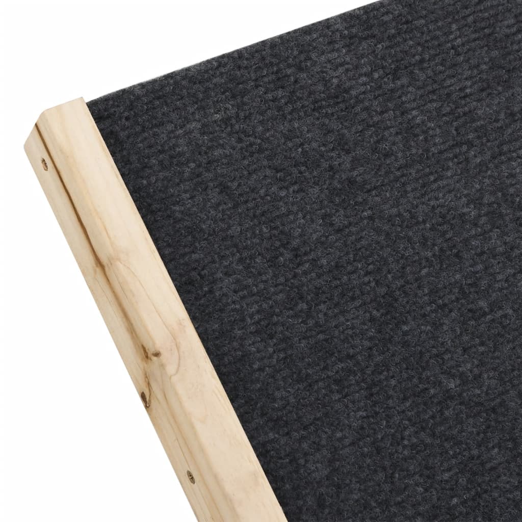 vidaXL Dog Ramp 100x40 cm Solid Fir Wood Grey