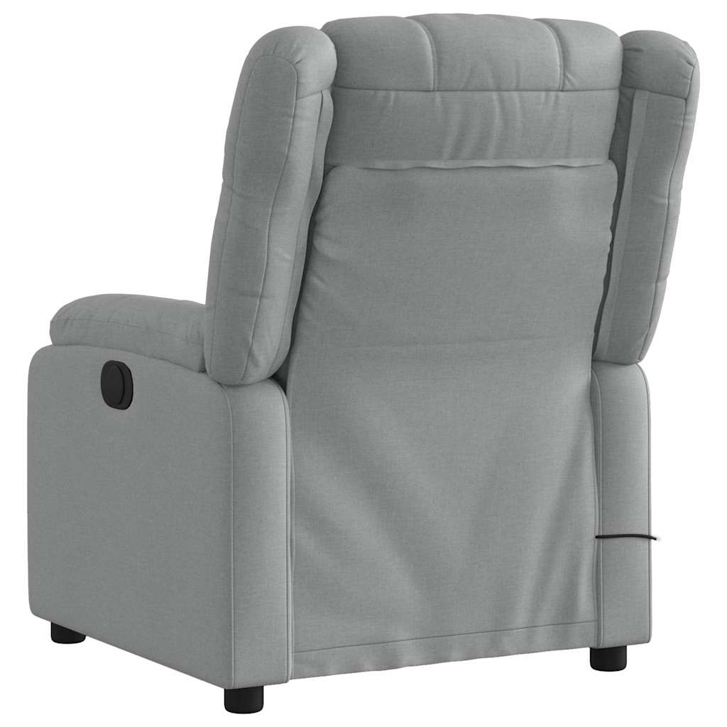 vidaXL Massagestoel met lichtgrijze stof