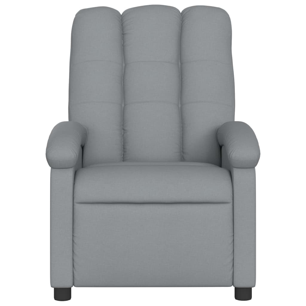 vidaXL Massagestoel met lichtgrijze stof