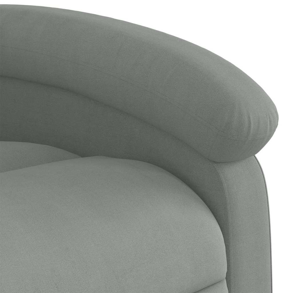 vidaXL Massagestoel lichtgrijs fluweel