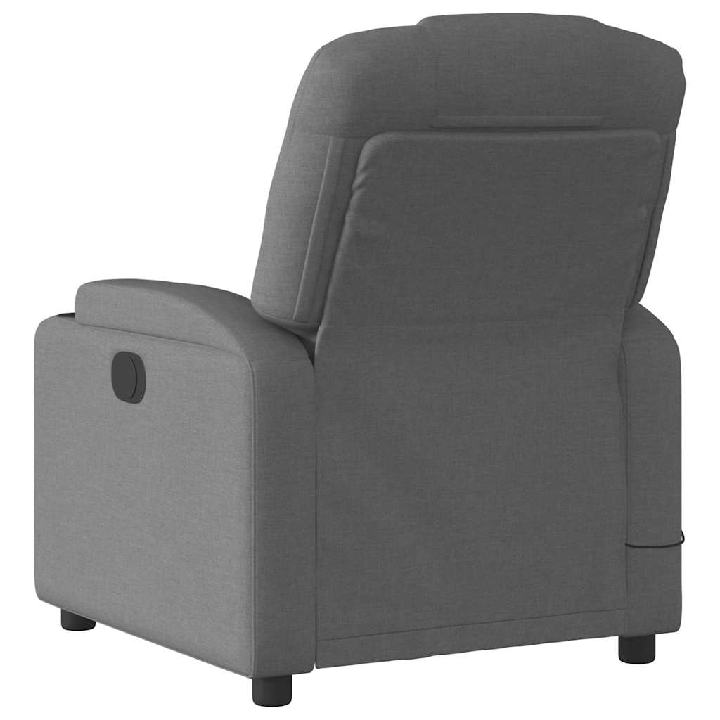 vidaXL Massagestoel in donkergrijze stof