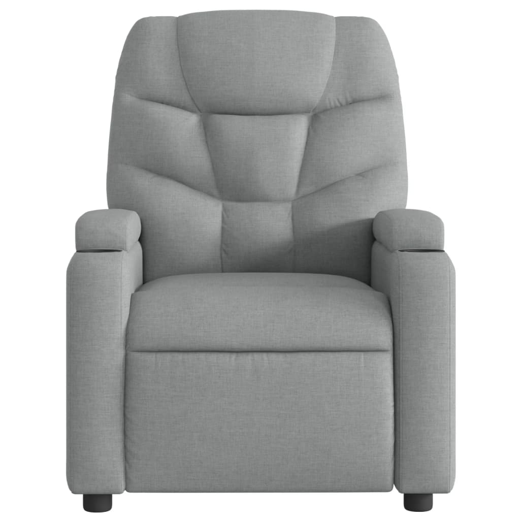 vidaXL Massagestoel met lichtgrijze stof