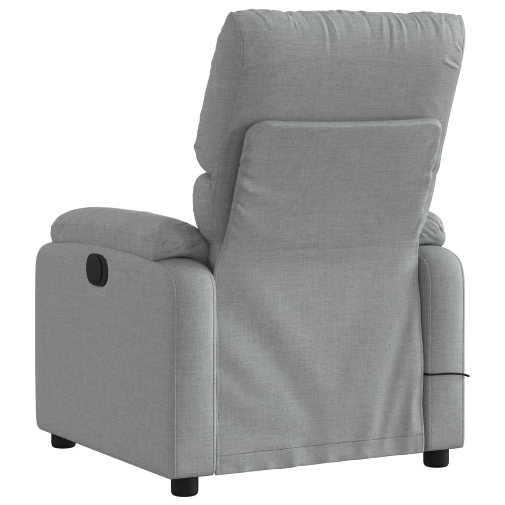 vidaXL Massagestoel met lichtgrijze stof