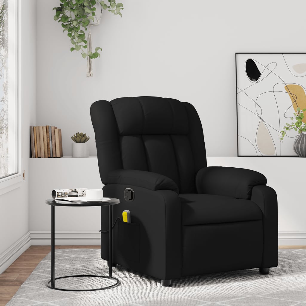 vidaXL Massagestoel van zwart kunstleer