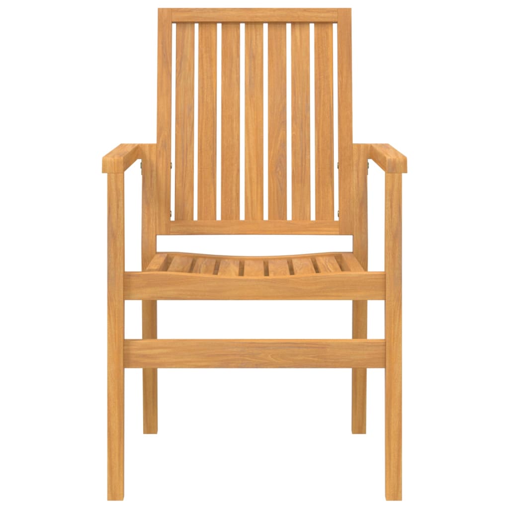 vidaXL Stackable Garden Chairs 4 pcs 56.5x57.5x91 cm Solid Teak Wood