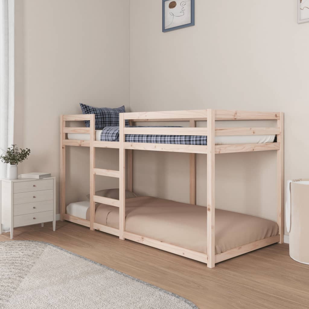 vidaXL Bunk Bed Frame without Mattress Solid Pine Wood 90x200 cm