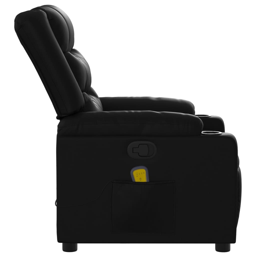 vidaXL Massage Chair Black Artificial Leather