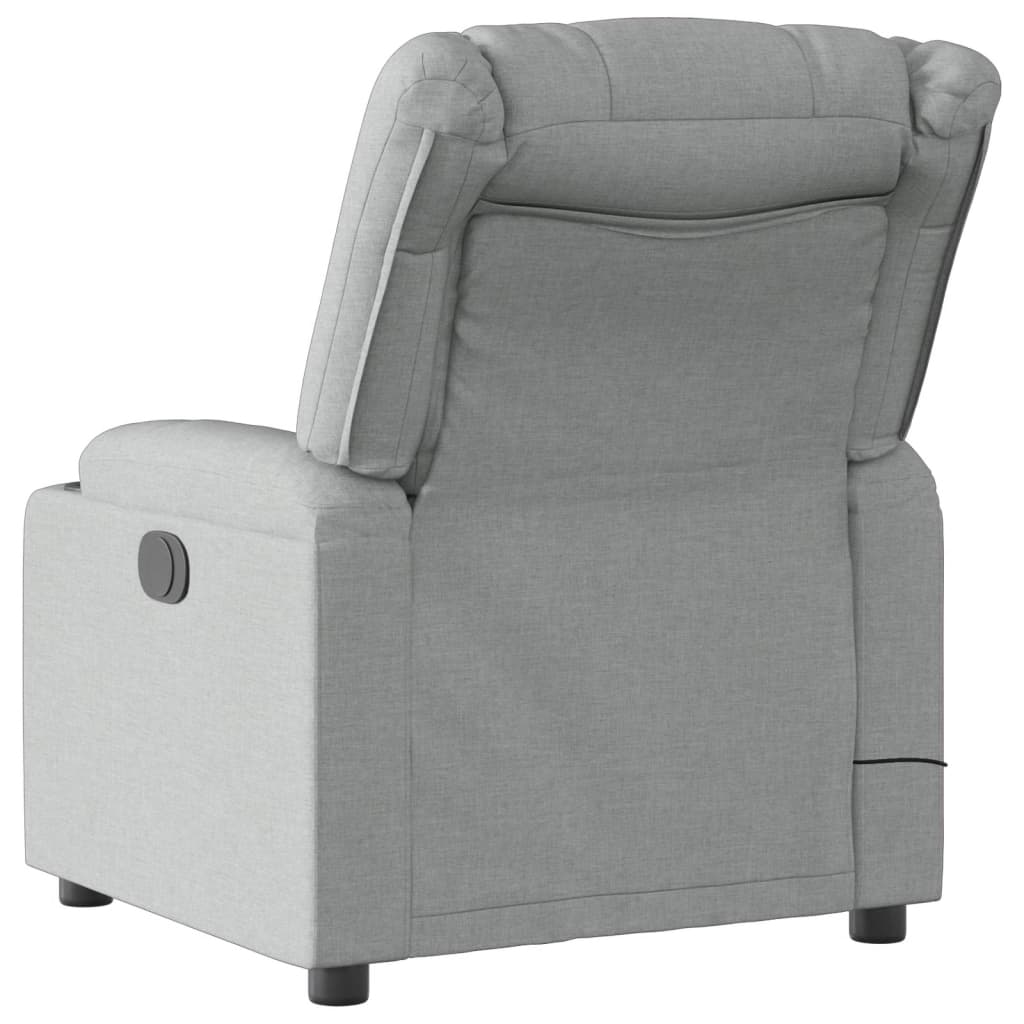 vidaXL Massage Chair Light Grey Fabric