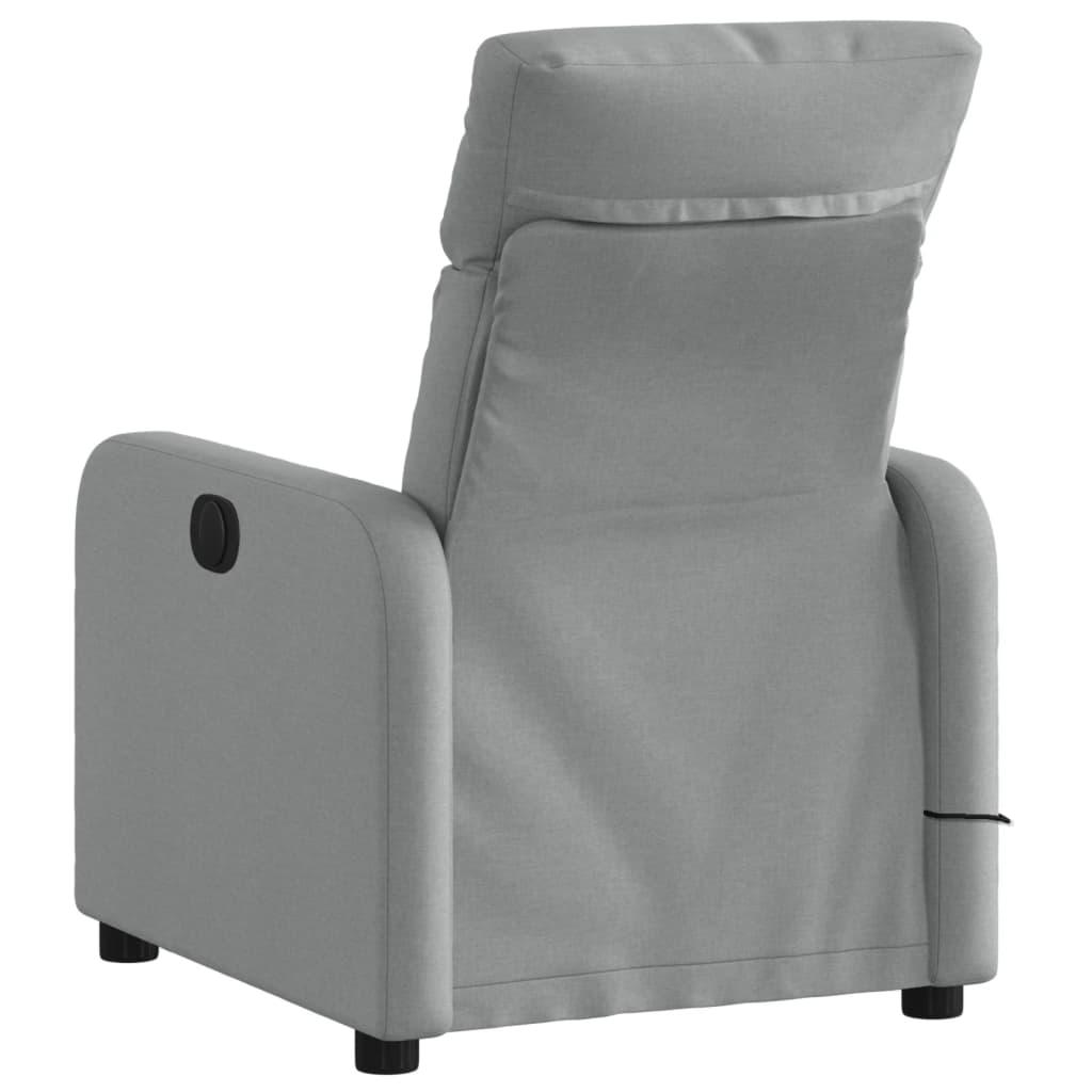 vidaXL Massagestoel Lichtgrijze Stof