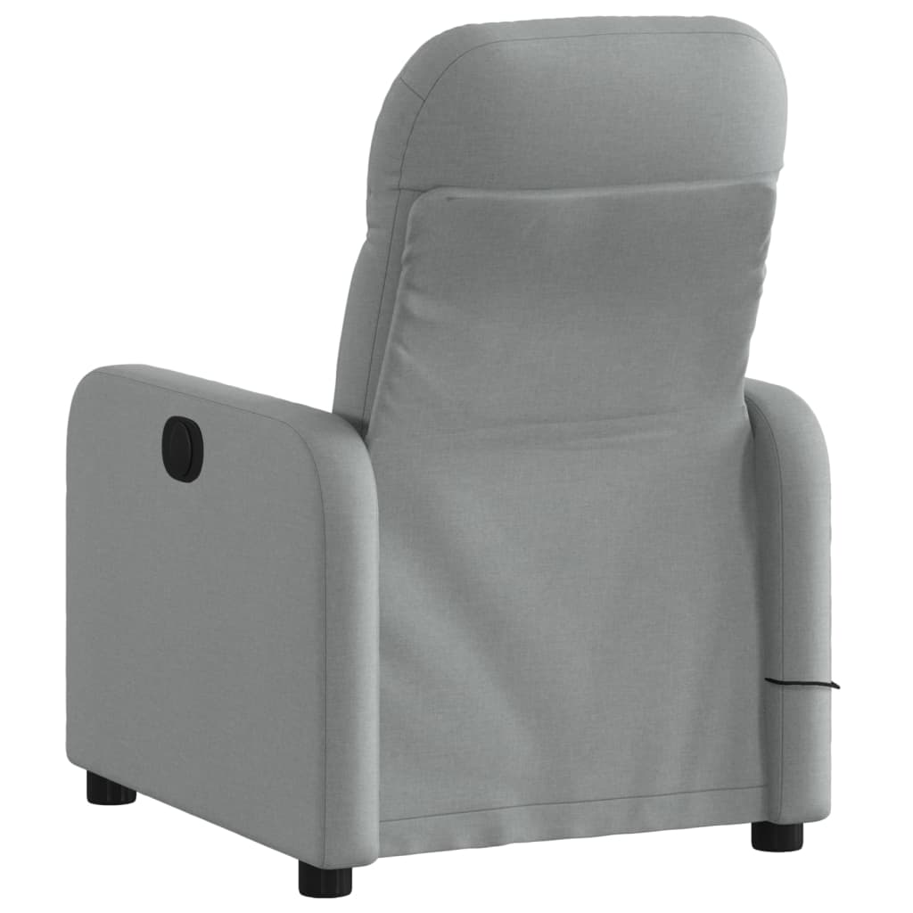 vidaXL Massagestoel met lichtgrijze stof