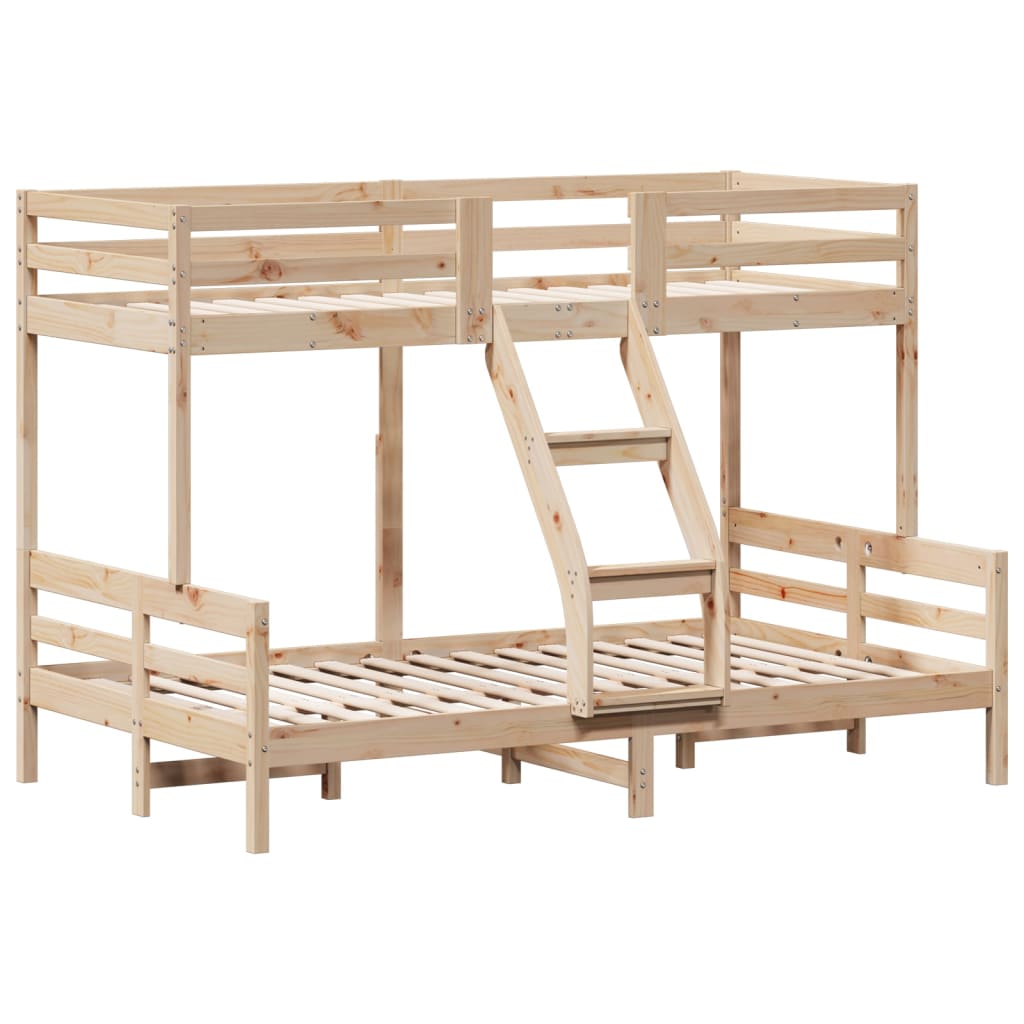 vidaXL Stapelbed massief grenenhout 80x200/120x200 cm