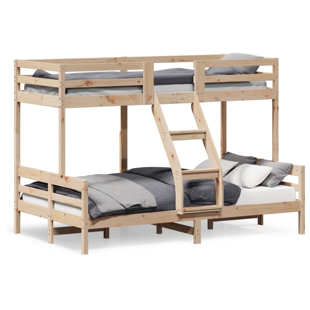 vidaXL Stapelbed massief grenenhout 90x200/120x200 cm