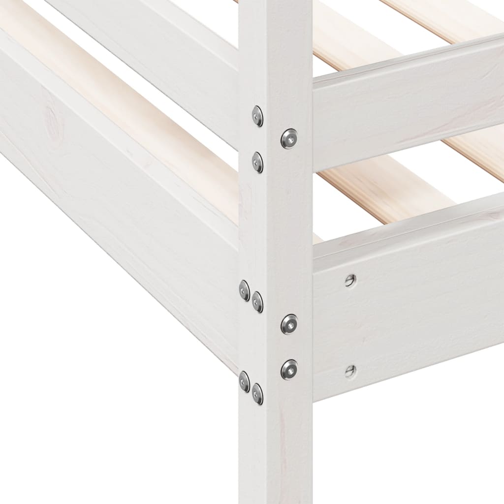 vidaXL Stapelbed massief grenenhout wit 90x200/140x200 cm