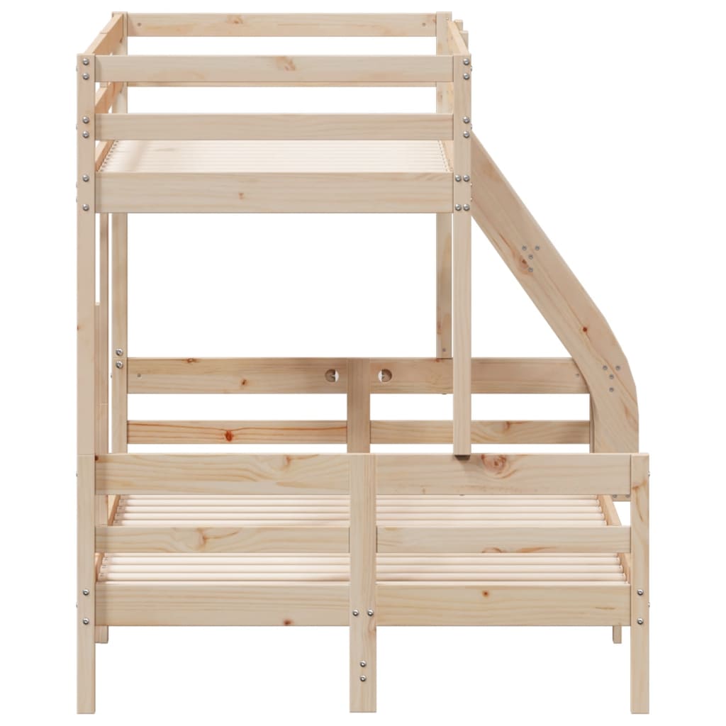 vidaXL Solid Pine Wood Bunk Bed 80x200/120x200 cm