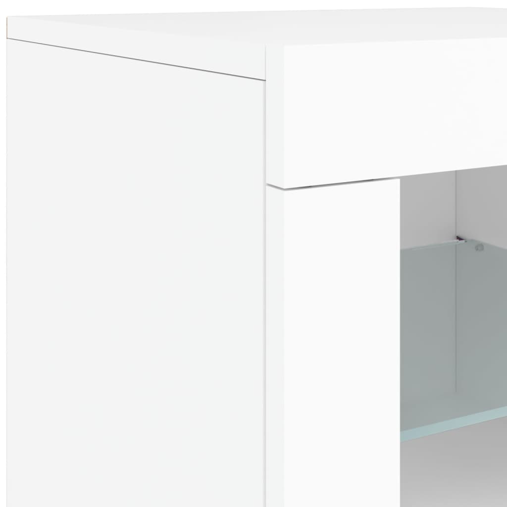 vidaXL Dressoir met LED-verlichting 123x37x67 cm wit