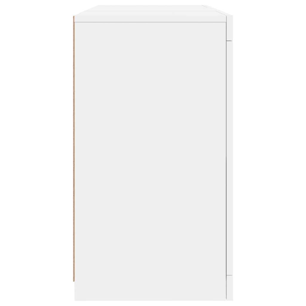 vidaXL Dressoir met LED-verlichting 123x37x67 cm wit