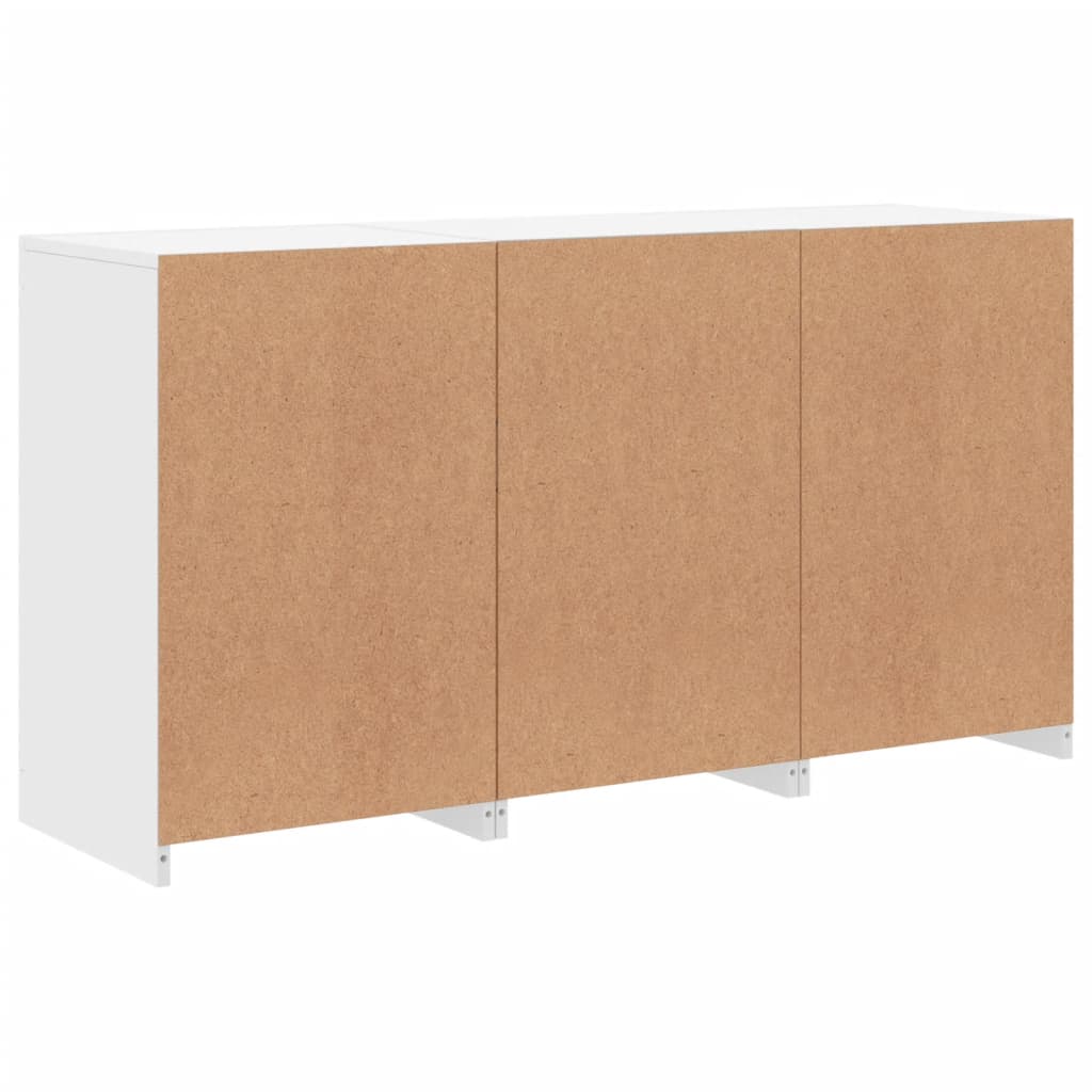 vidaXL Dressoir met LED-verlichting 123x37x67 cm wit
