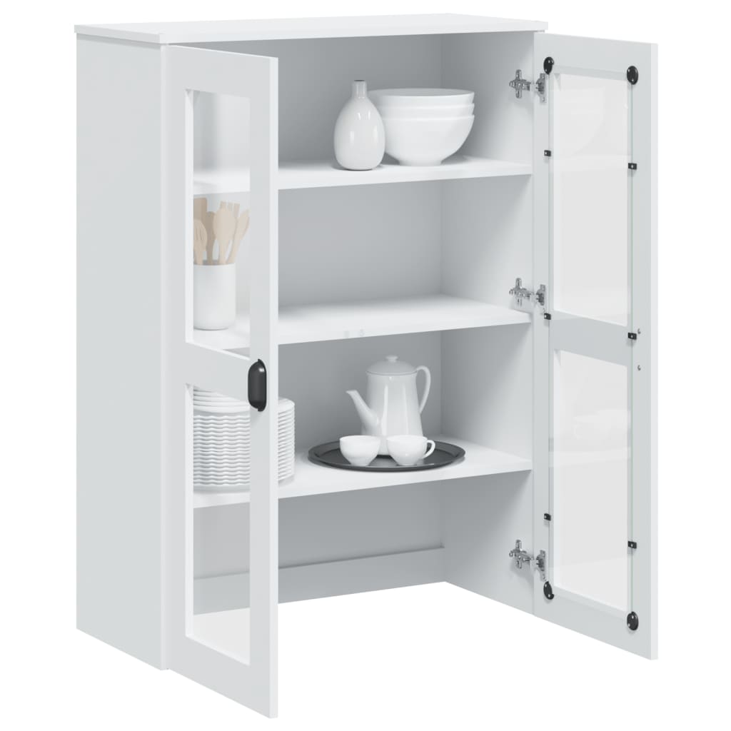 vidaXL Opzetkast VIKEN bewerkt hout wit