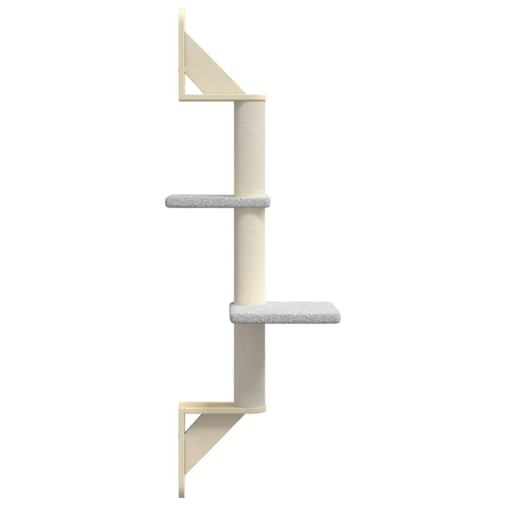 vidaXL Wall-Mounted Cat Tree with Scratching Post 108 cm Cream