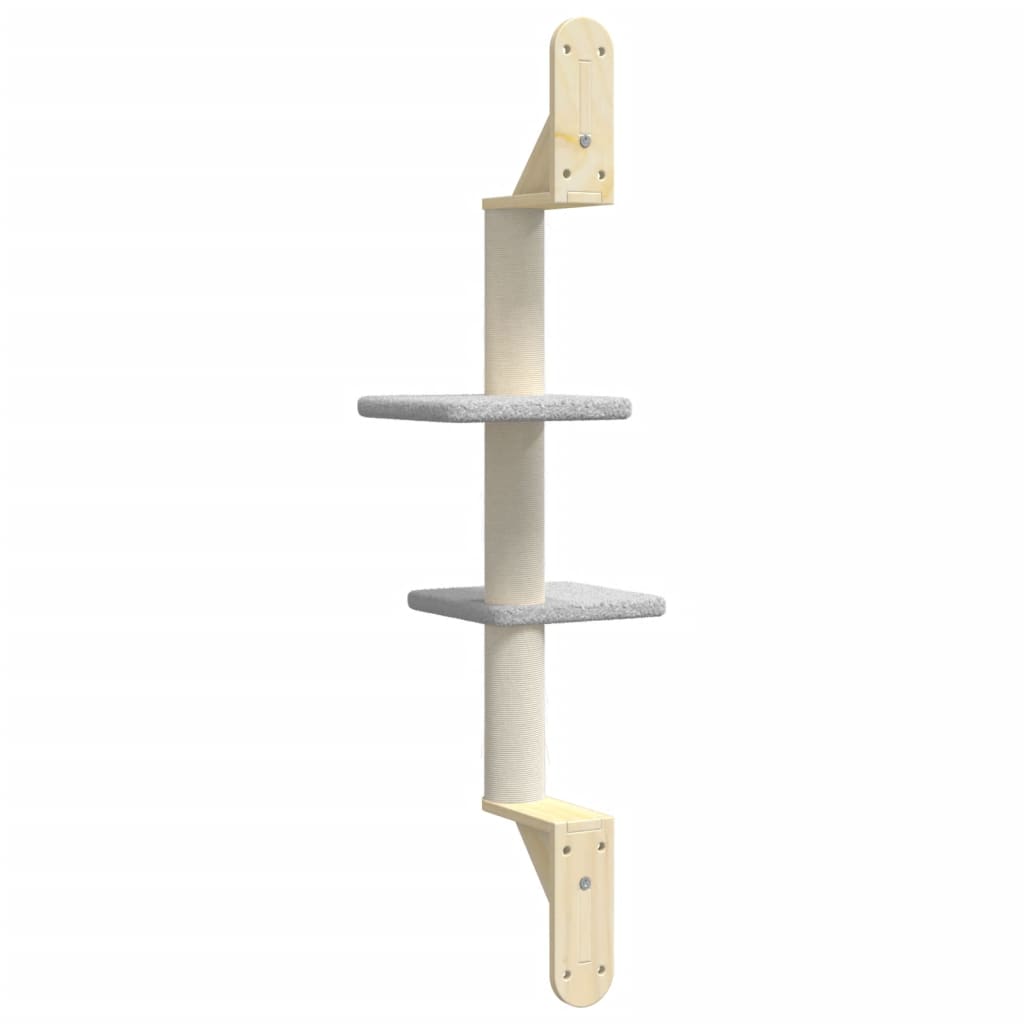 vidaXL Wall-Mounted Cat Tree with Scratching Post 108 cm Cream