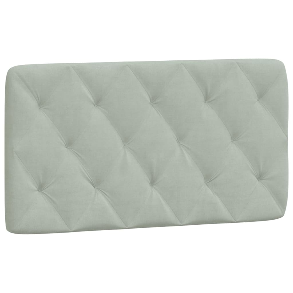 vidaXL Headboard Cushion Light Grey 100 cm Velvet
