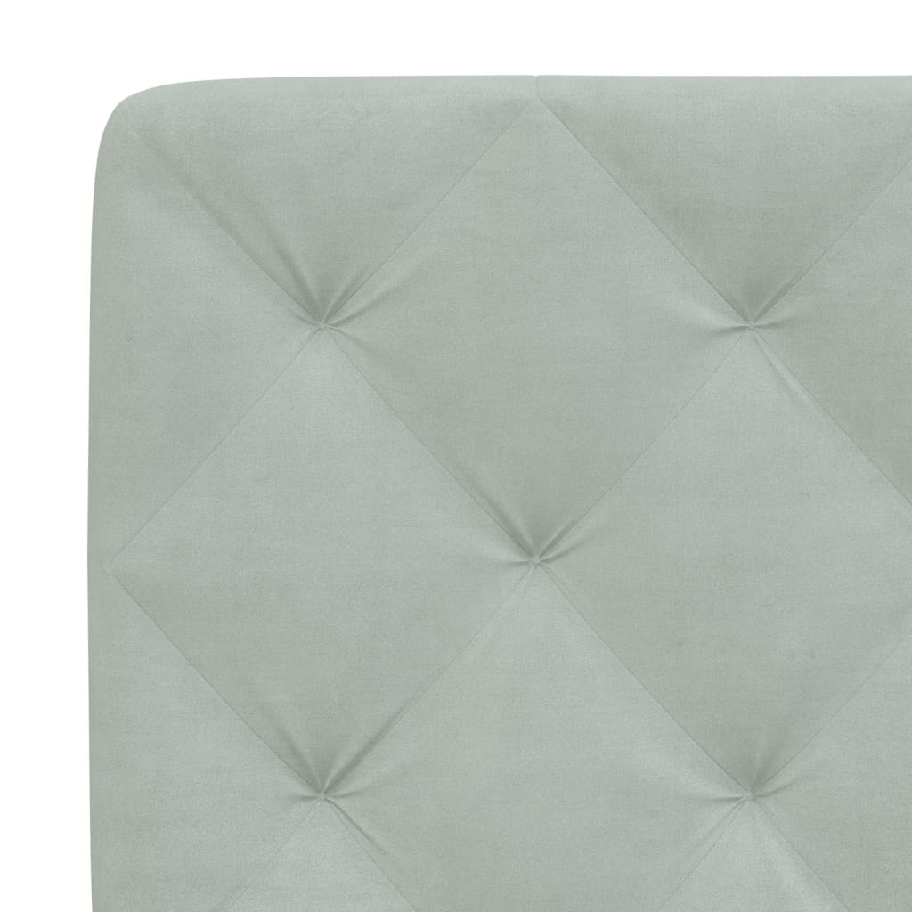 vidaXL Headboard Cushion Light Grey 100 cm Velvet