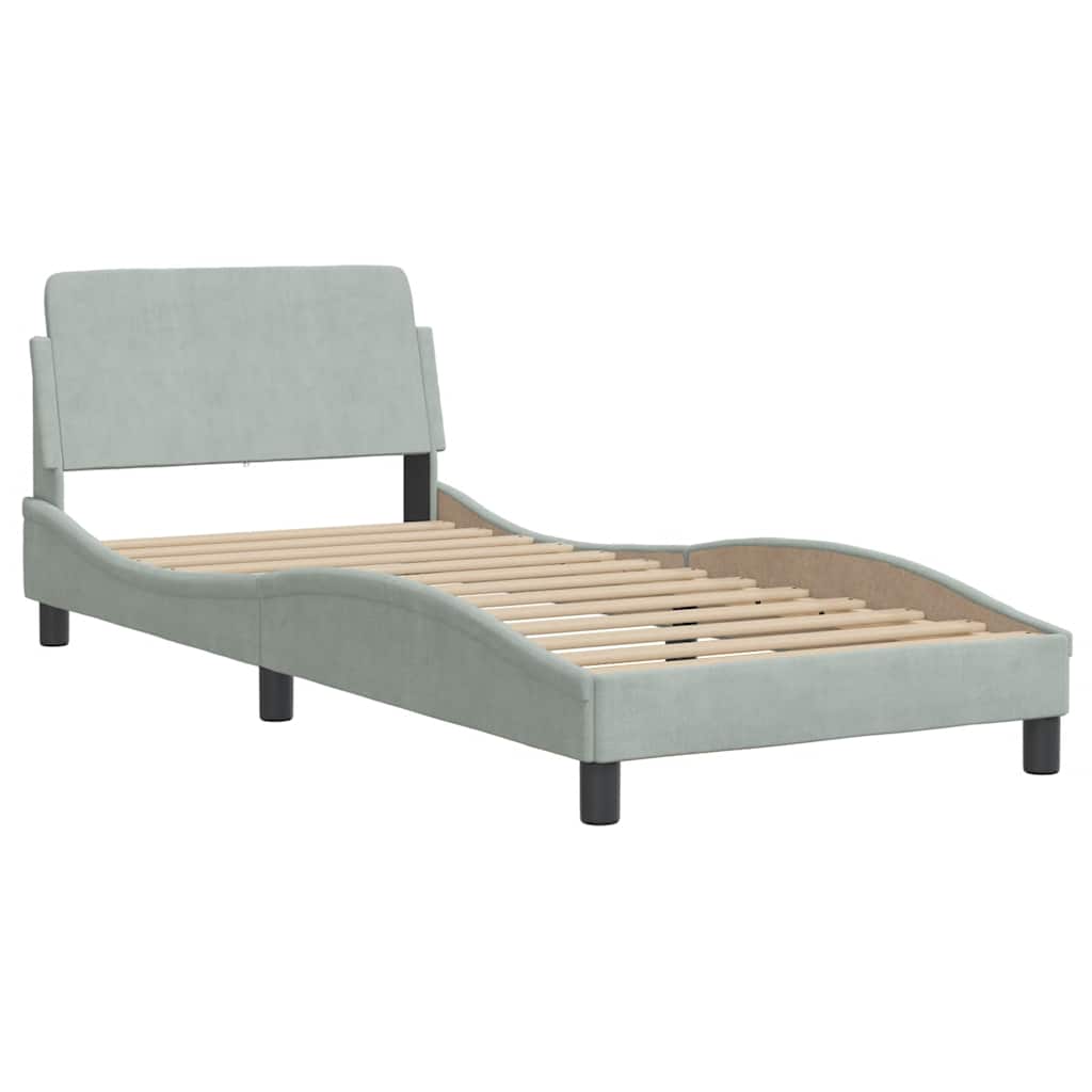 vidaXL Cadre de lit pour matelas "Hanko" 80x200 cm gris clair