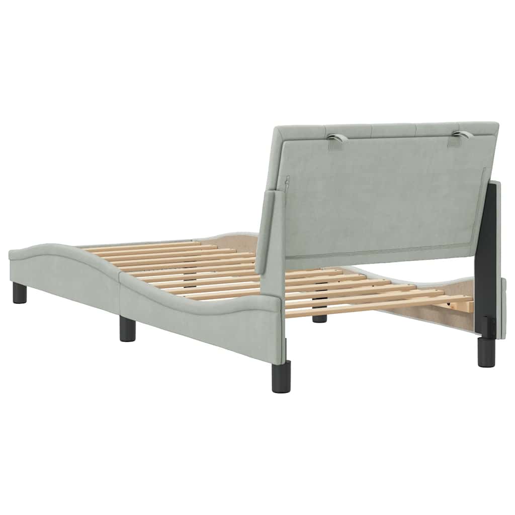 vidaXL Cadre de lit pour matelas "Hanko" 80x200 cm gris clair