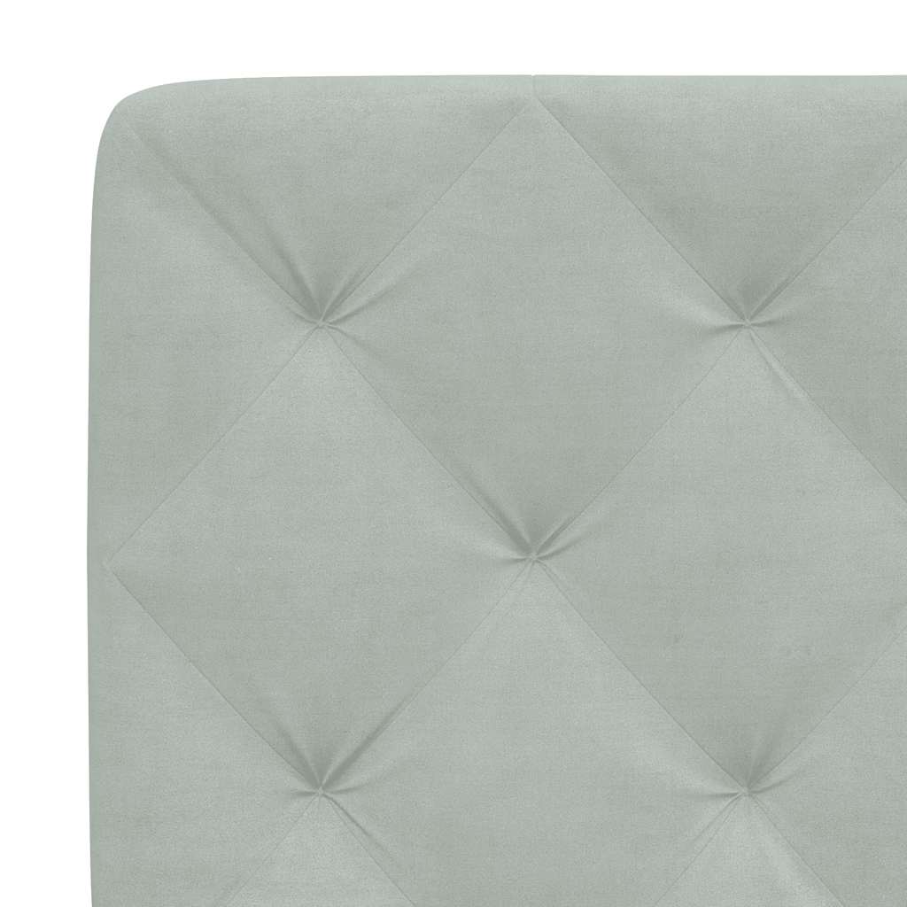 vidaXL Bed Frame without Mattress 80x200 cm Velvet Light Grey