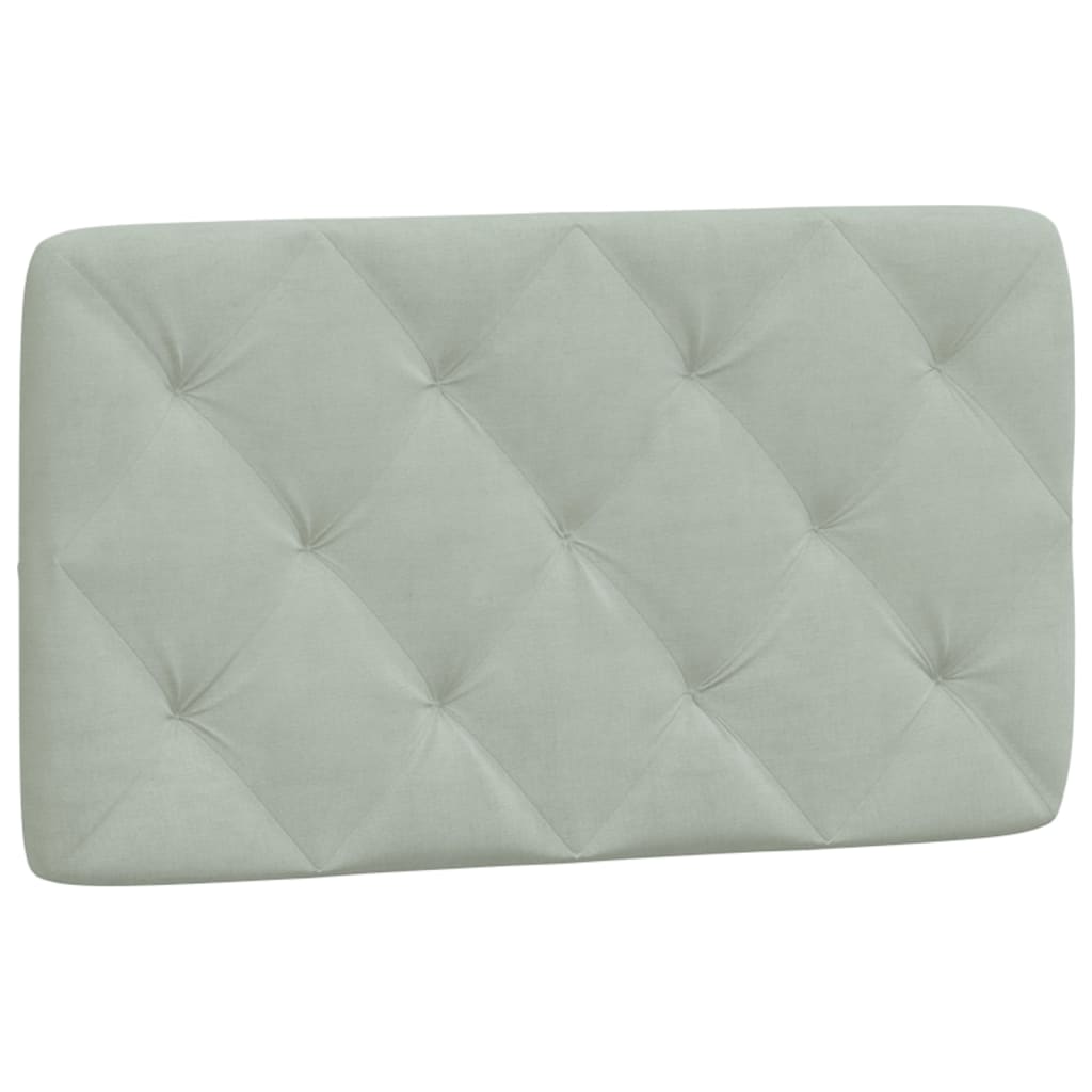 vidaXL Bed met matras fluweel lichtgrijs 80x200 cm