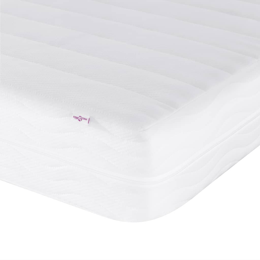 vidaXL Bed met matras fluweel lichtgrijs 80x200 cm