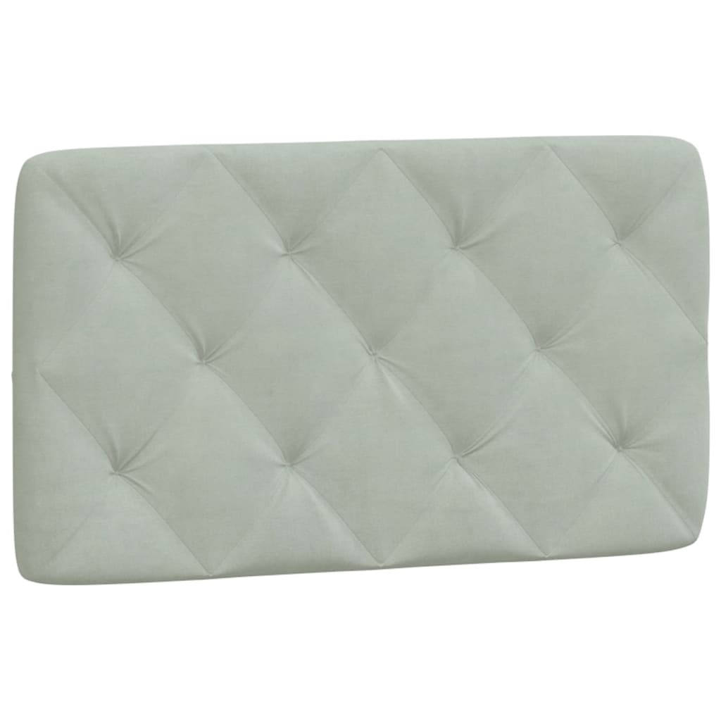 vidaXL Bedframe met LED zonder matras fluweel lichtgrijs 80x200 cm