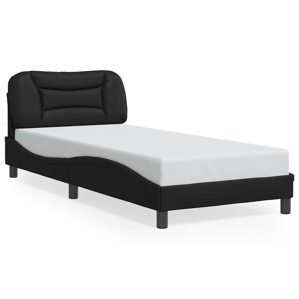 vidaXL Bedframe met LED zonder matras "Hvar" zwart 80x200 cm
